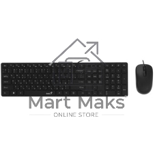 Комплект клавиатура+мышь Genius SlimStar C126 проводной, USB, 1000 DPI, чёрный