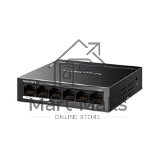 Коммутатор Mercusys MS106P, 4×100 Мбит/с PoE + 2×100 Мбит/с, неуправляемый