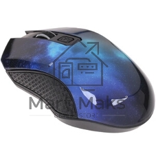 Мышь беспроводная Qumo Office M27 Universe синий, 1600 dpi, радиоканал, USB, кнопки - 4