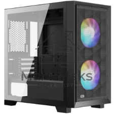 Компьютерный корпус без блока питания PCCooler C3D310 BK ARGB, Mini-Tower, TG, Mesh, 2x120мм ARGB, 2xUSB-A 3.0, mATX, mITX черный