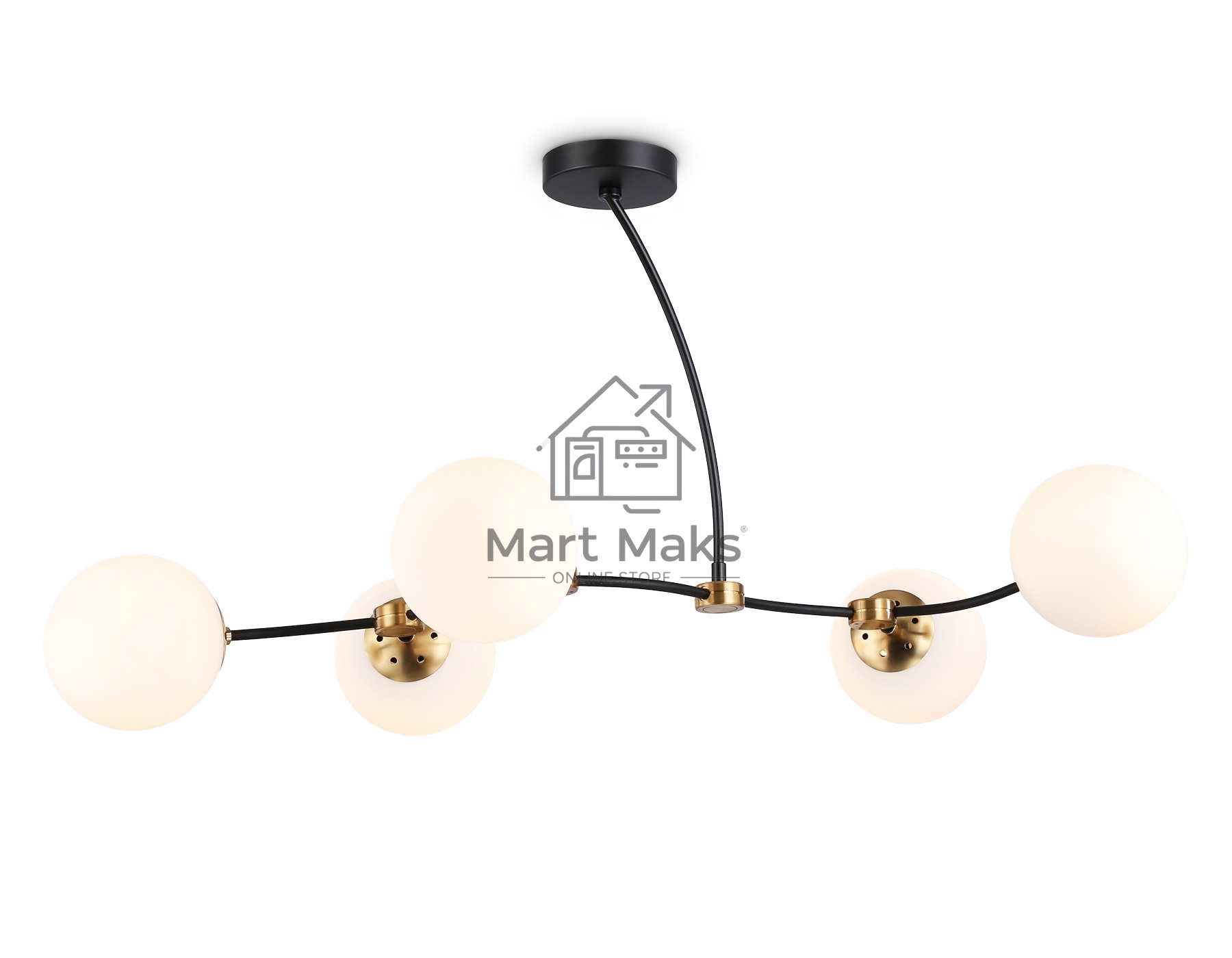 Светитльник Ambrella Light TR2548/5 BK/SB черный/бронза E27/5 max 60W 950*600*450