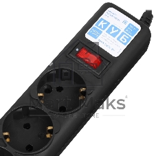 Сетевой фильтр Powercube SPG5-10M 10 м, 5 розеток, черный, коробка