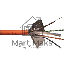 Кабель информационный Lanmaster LAN-6EFTP-HFLT-OR кат.6 FTP 4 пары 23AWG LSZH внутренний 305м оранжевый