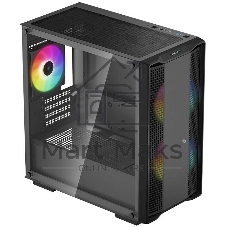 Компьютерный корпус DeepCool CC360 ARGb (R-CC360-BKAPM3-G-1) (mATX, без БП, 2xUSB, с окном)