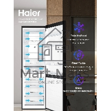 Холодильник Haier C4F740CDBGU1 графитовый двухкамерный 286/115л морозилка снизу, No Frost