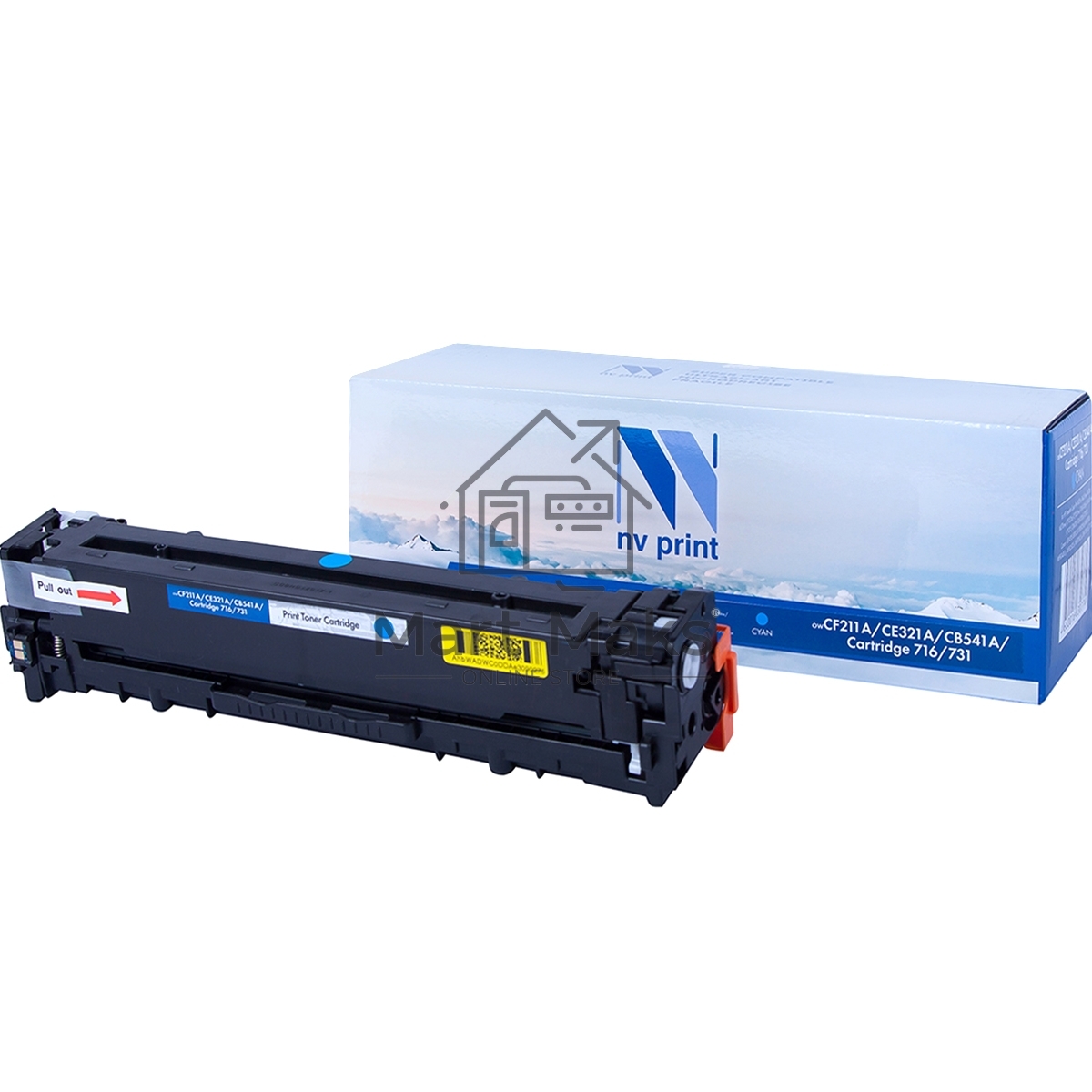 Картридж лазерный NVPrint совместимый HP CF211A/CE321A/CB541A/Canon 716/731 Cyan для LaserJet Color Pro/Canon i-SENSYS (1600k)
