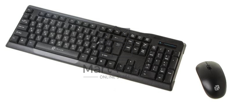 Беспроводной комплект клавиатура + мышь Oklick 230M Black 2.4ГГц Nano Receiver USB