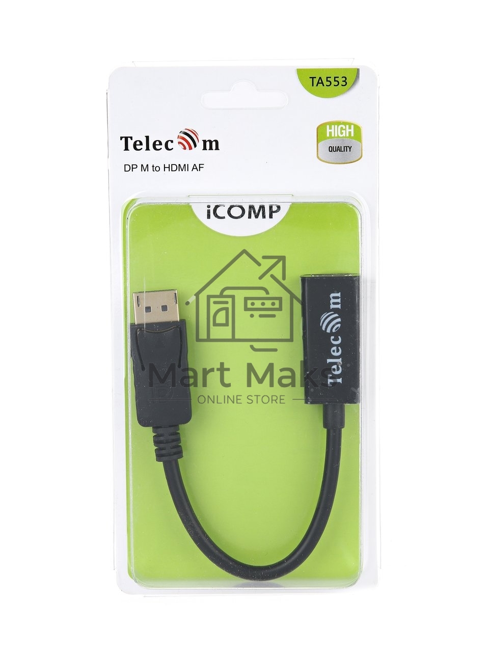 Кабель-переходник DP --> HDMI-F 0.2m, Telecom (TA553)