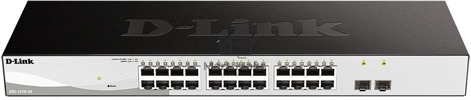 Коммутатор настраиваемый D-Link DGS-1210-26/F 24G 2SFP