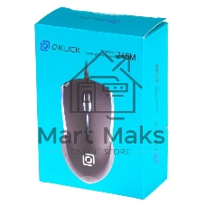 Мышь проводная Oklick 245M черный, 1000 dpi, USB, кнопки - 3