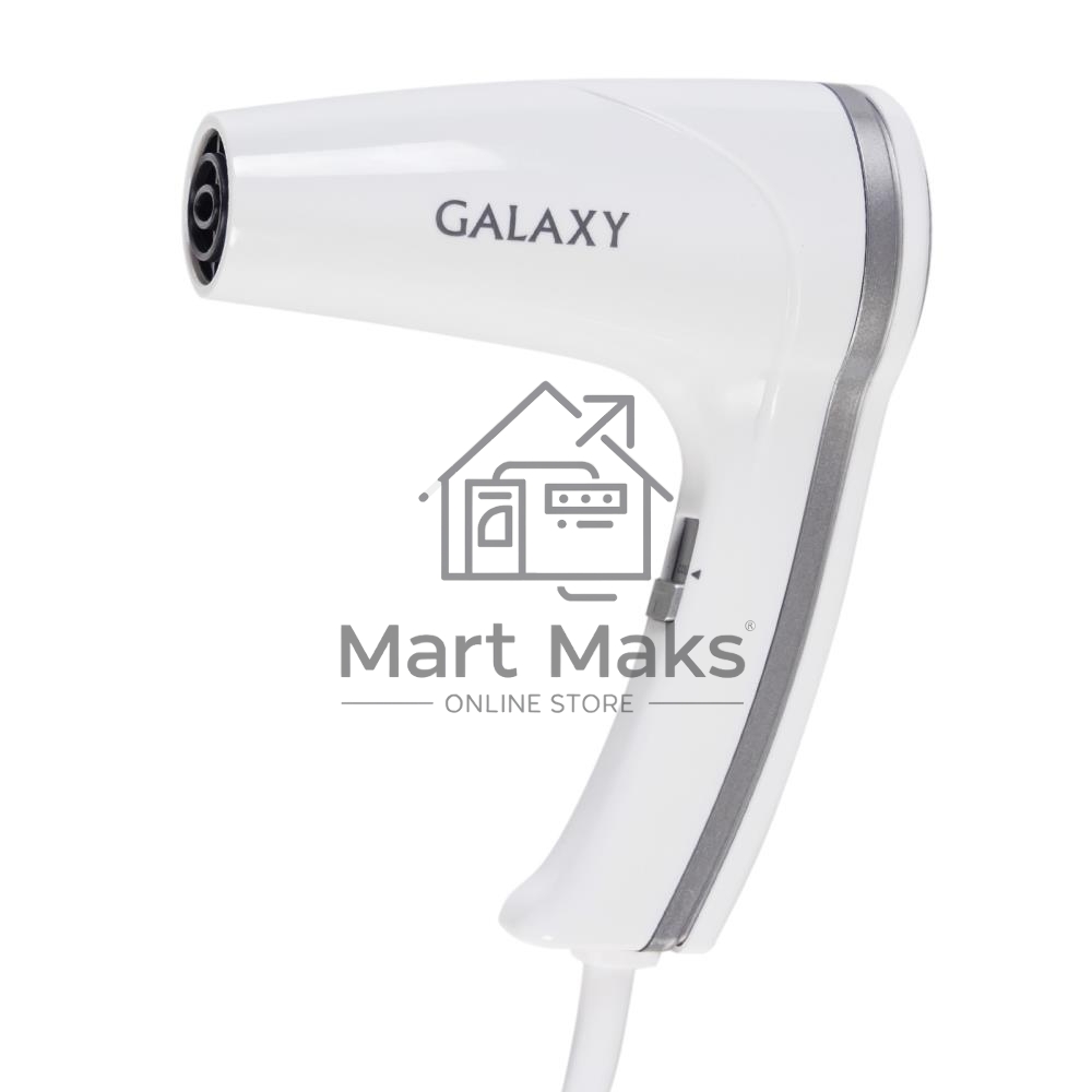 Фен для волос с настенным креплением Galaxy Line GL 4350, белый, 1400 Вт, 2 скорости потока воздуха, функция «холодный воздух», защитная сетка, настенное крепление