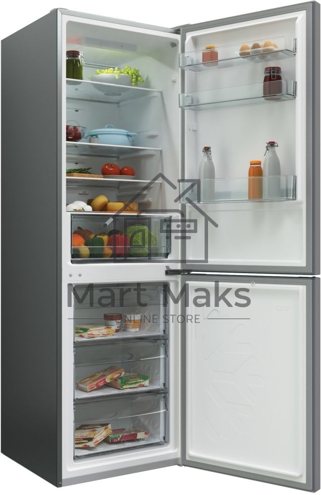 Холодильник Candy CCRN 6180S серебро двухкамерный 227/106л морозилка снизу, No Frost