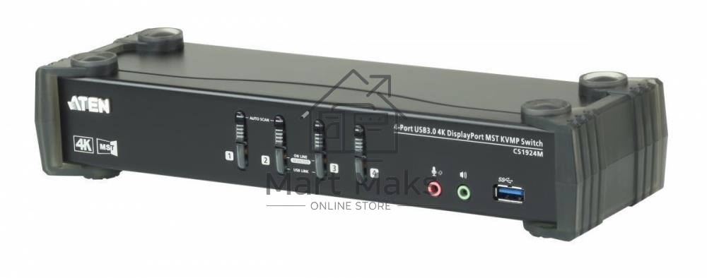 Переключатель ATEN 4P USB 3 4K DisplayPort MST KVMP Switch