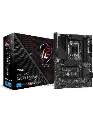 Материнская плата ASRock Z790 PG Lightning, LGA 1700, Intel Z790, 4xDDR5, 4xSATA, 4xM.2, 1xPCI-E 5.0 x16, 1xPCI-E 4.0 x16, 3xPCI-E x1, 1xHDMI, 1x 2.5Gb LAN, 5xUSB-A 3.2 Gen 1, 1xUSB-A 3.2 Gen 2, 1xUSB-A 2.0, 1xUSB-C 3.2 Gen 2x2, 3x3.5 мм, 7.1, ATX