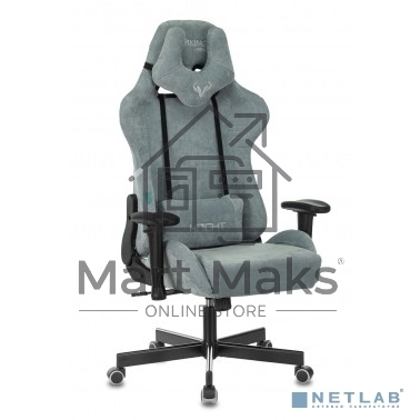 Кресло игровое Бюрократ VIKING KNIGHT LT28 FABRIC серо-голубой крестовина металл/пластик