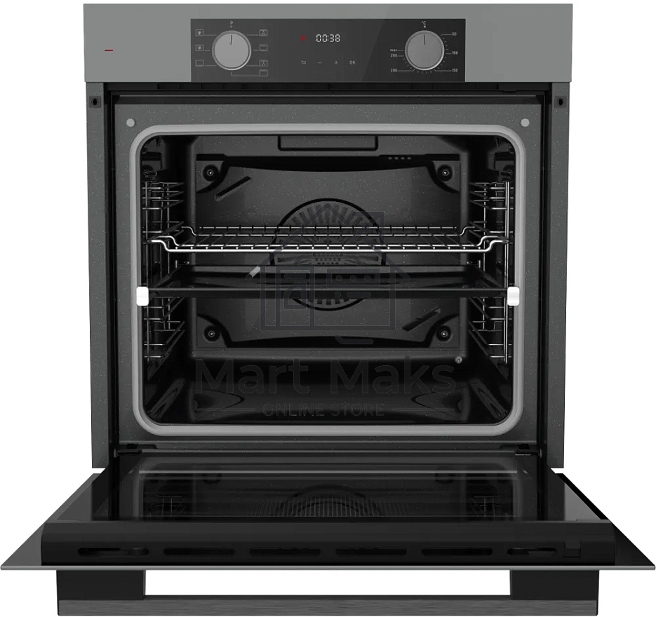 Электрический духовой шкаф Kuppersberg HF 608 GR, Поворотные переключатели, Цифровой таймер, Режимы работы: Нижний нагрев, Традиционный нагрев, Верхний нагрев с конвекцией, Разморозка, Верхний нагрев, Традиционный нагрев с конвекцией, Эмаль легкой очистки