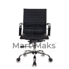 Кресло Бюрократ CH-883-LOW/BLACK черный, экокожа