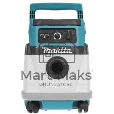 Строительный пылесос Makita DVC150LZ гибридное, белый, 320 Вт, уборка сухая/влажная, пылесборник мешок/контейнер, 15 л