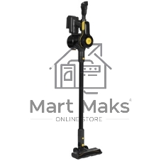 Пылесос вертикальный Centek CT-2573 черный/желтый, питание от аккумулятора, 215 Вт, уборка сухая, пылесборник 0.8 л, работа от АКБ max 45 мин