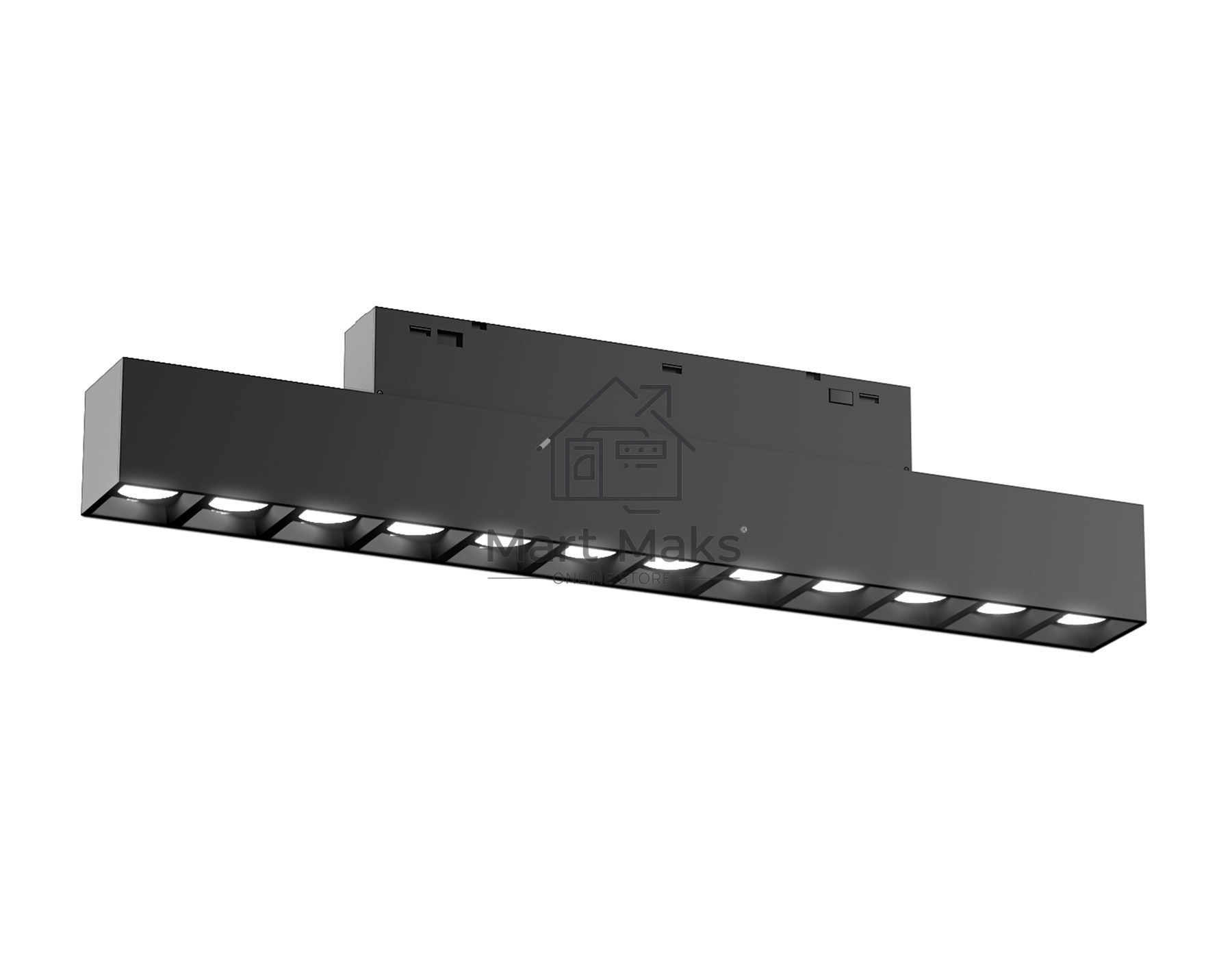 Трековый линейный светильник Ambrella light GL4495 BK черный IP20 12W 3CCT 3000-6000K SMART 48V 24° 218*22*25