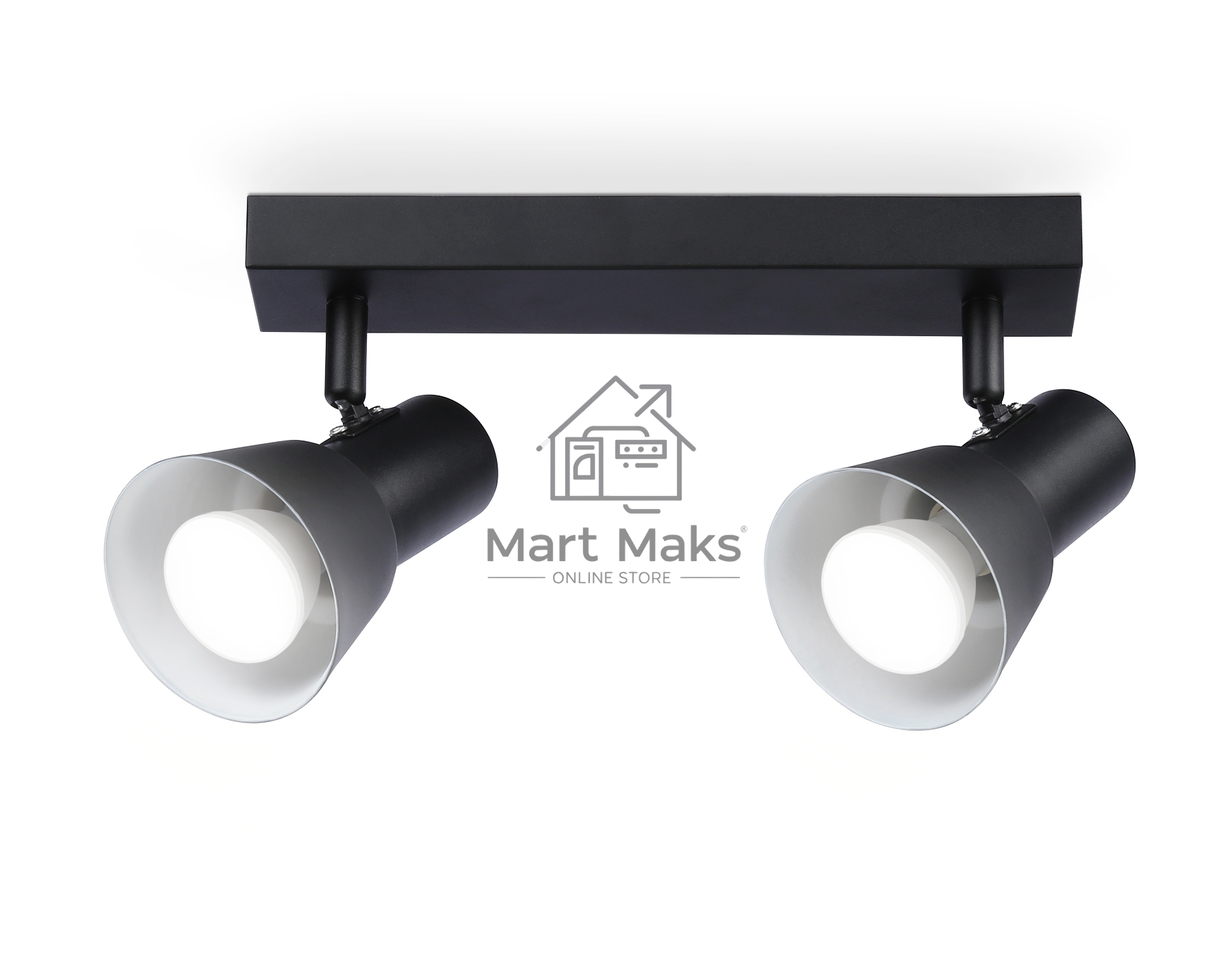 Светильник Ambrella light TA13117/2 BK/WH черный/белый GU10/2 max 12W 350*85*150