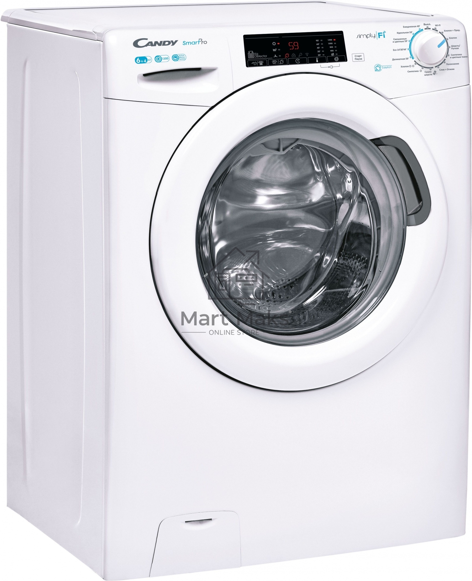 Стиральная машина Candy Smart Pro CSOW4 1364T/2-07 белый, загрузка фронтальная 6 кг, 1300 об/мин., класс: В