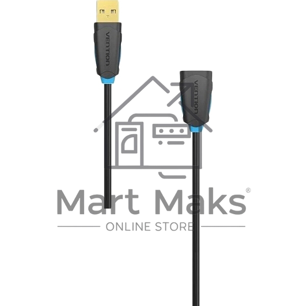 Кабель-удлинитель Vention USB 2.0 AM/AF - 1м черный