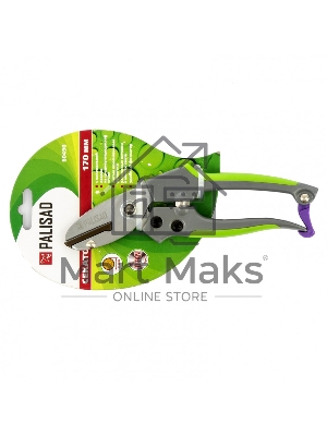 Секатор с наковальней, 170 мм, металлические обрезиненные рукоятки Palisad