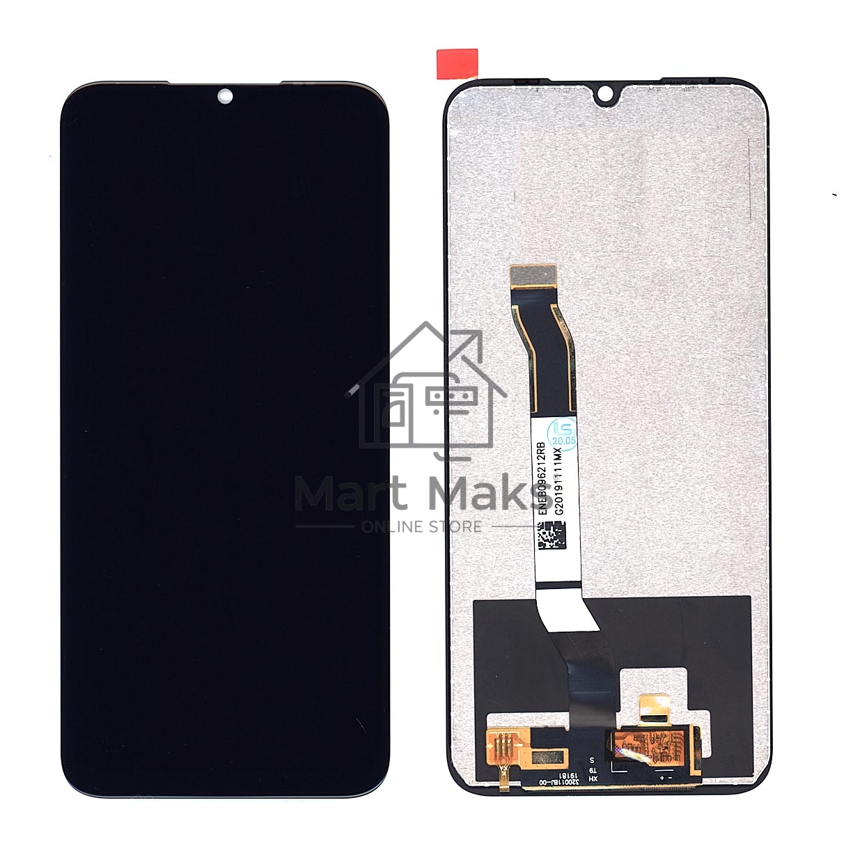 Дисплей для Xiaomi Redmi Note 8, Redmi Note 8 2021 (small size) черный
