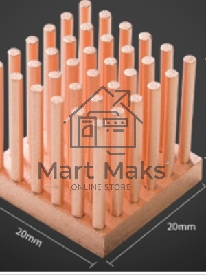 Медный радиатор 32х32х20 мм