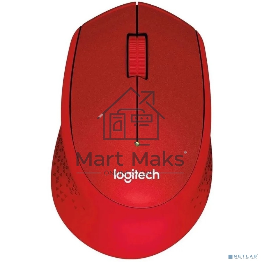 Мышь беспроводная Logitech M280 красный, 1000 dpi, радиоканал, USB, кнопки - 3