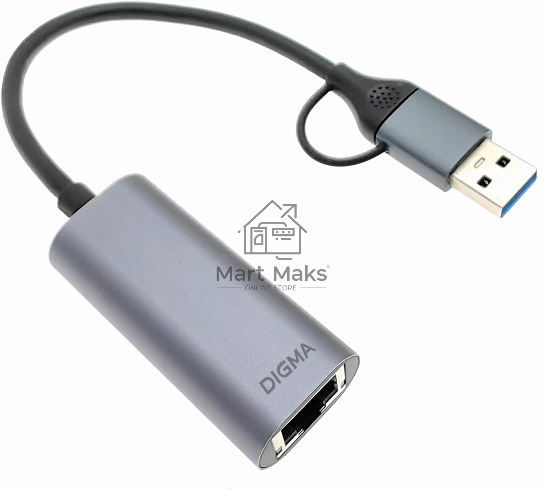 Сетевой адаптер Gigabit Ethernet Digma DLA-GEUC01 USB 3.0