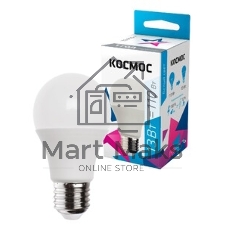 Лампа светодиодная Космос LED BASIC A60 13Вт 220В E27 3000К