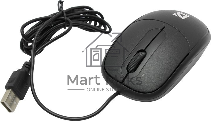 Мышь проводная Defender Datum MS-980 черный, 1000 dpi, USB, кнопки - 3