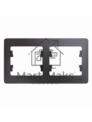 Рамка 2-м Glossa горизонт. графит SchE GSL001302