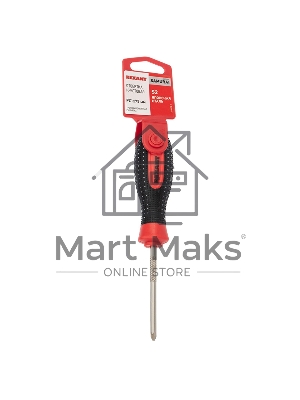 Отвертка крестовая PZ 1х75 мм, трехкомпонентная рукоятка, сталь S2 Rexant