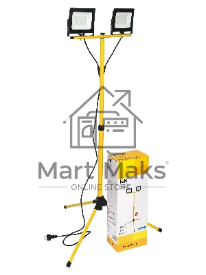 Прожектор светодиодный Iek LPDO606-2X050-65-K02 СДО 06-2х50Ш штатив 6500К IP65 черный