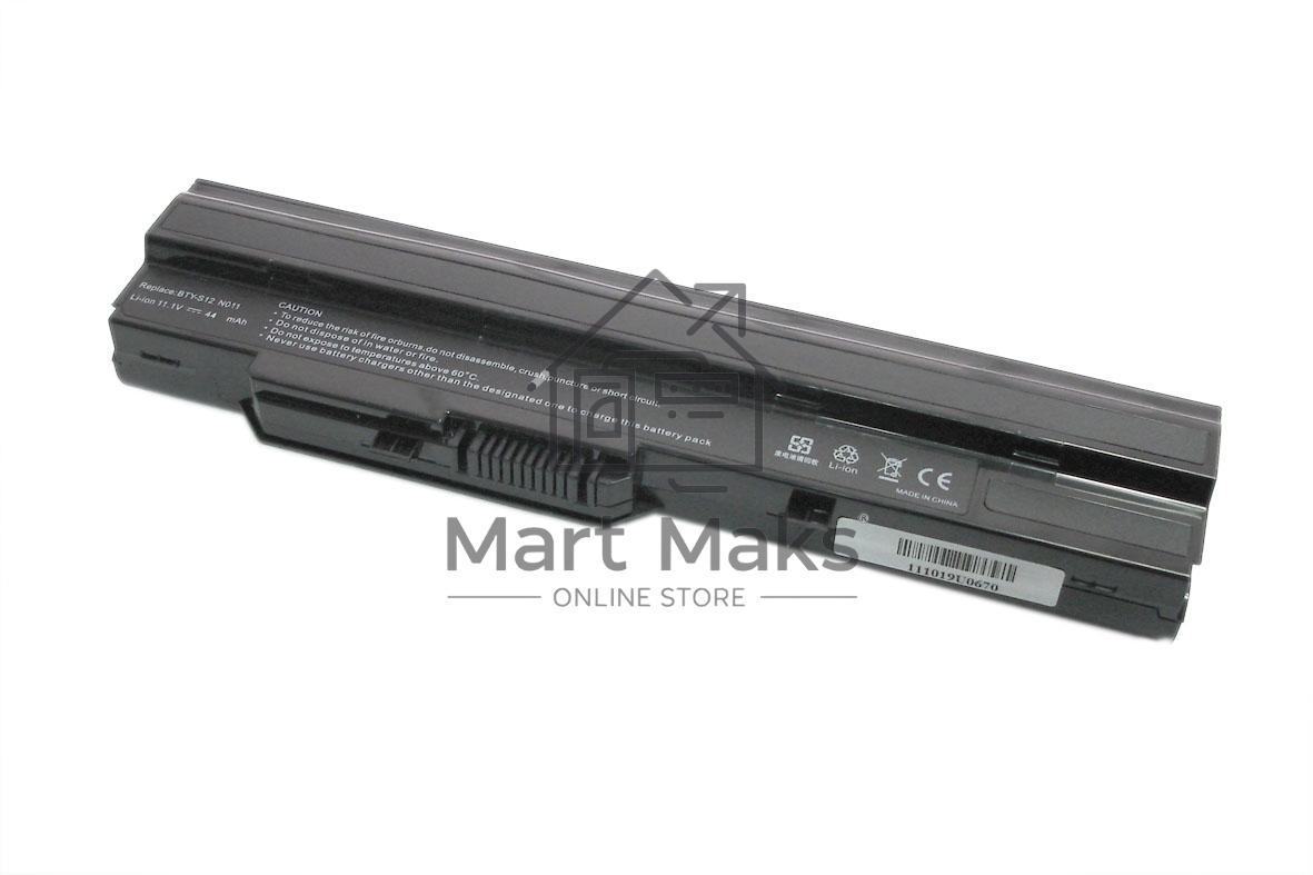 Аккумуляторная батарея для ноутбука MSI Wind U100, RoverBook Neo U135 5200mAh OEM черный