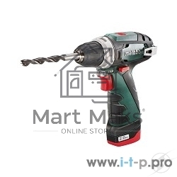 Дрель-шуруповерт Metabo PowerMaxx BS 600080500, Аккумуляторный, 12В, 2 АКБ