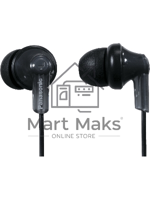 Наушники вкладыши Panasonic RP-HJE118GUK 1.1м черный проводные (в ушной раковине)