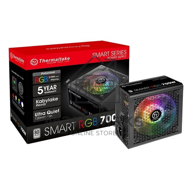 Блок питания Thermaltake Smart RGB (PS-SPR-0700NHSAWE-1), 700Вт, 80 PLUS, 120мм, черный
