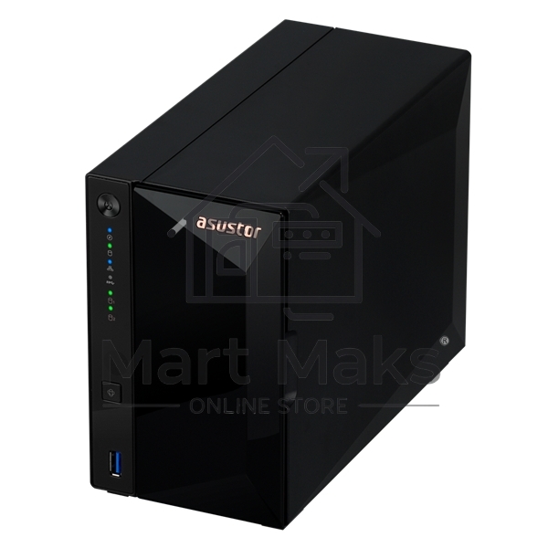 Сетевое хранилище ASUSTOR AS3304T 4-Bay NAS/MPl/Cel 1.4GHz Quad Core/2GBDDR4/noHDD,LFF(HDD,SSD),/1x1GbE(LAN)/3xUSB3.2; 90IX01L0-BW3S00