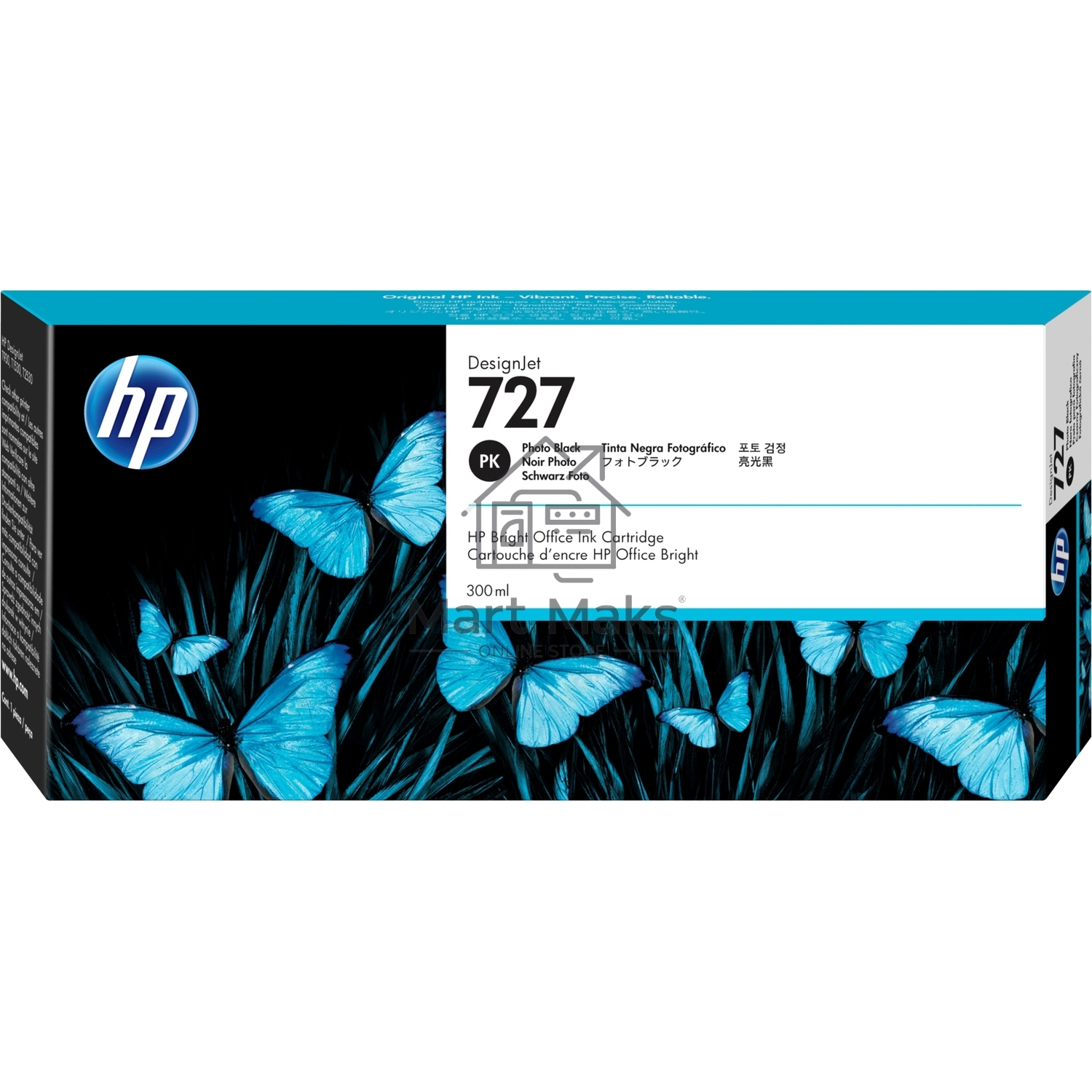 Картридж струйный HP 727 с серыми чернилами для принтеров Designjet, 300 мл