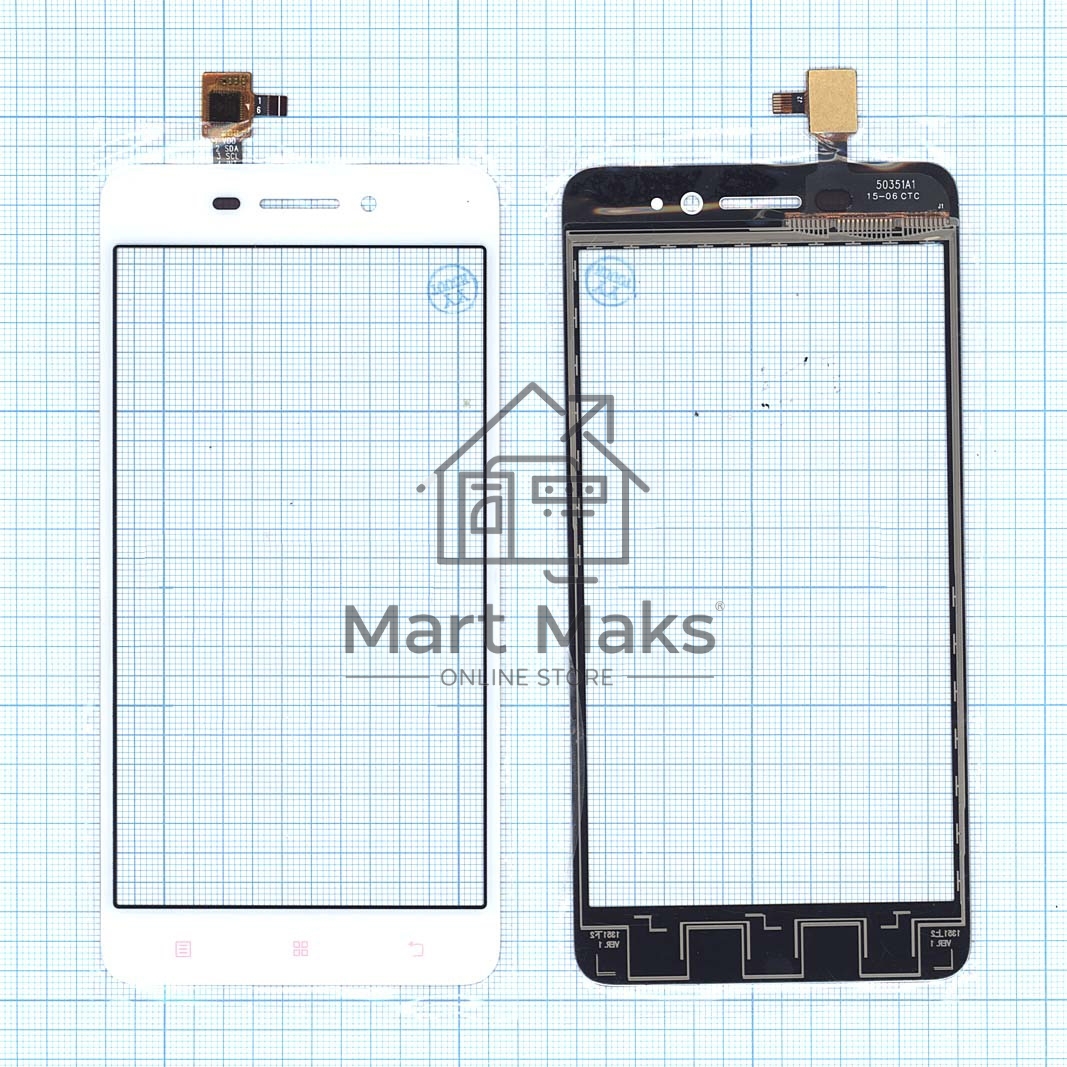 Сенсорное стекло (тачскрин) для Lenovo S60 белое