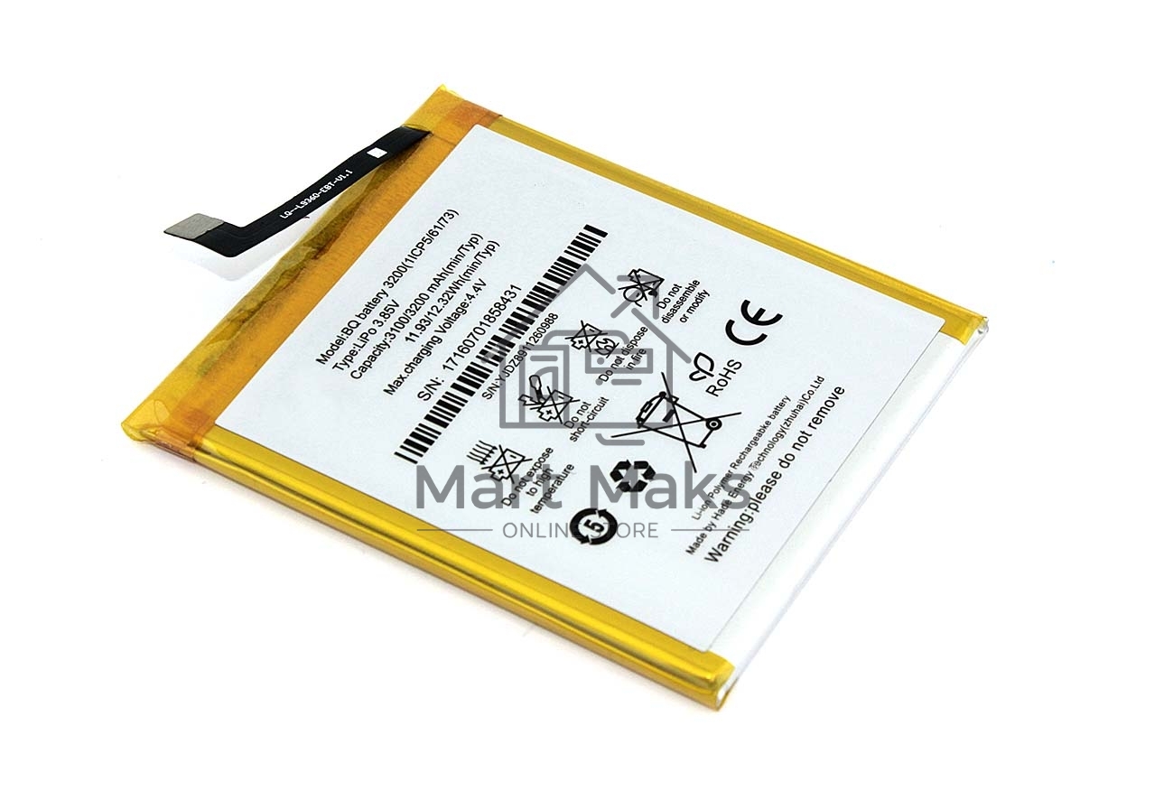 Аккумуляторная батарея BQ 3200(1ICP5/61/73) для BQ Aquaris X5 Plus 3.85V / 3100mAh / 11.93Wh