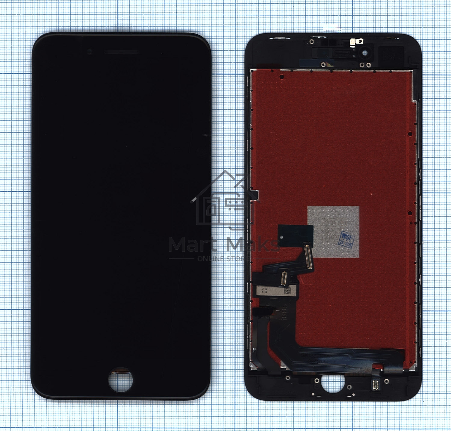 Дисплей Amperin для Apple iPhone 8 Plus в сборе с тачскрином (IPS), черный