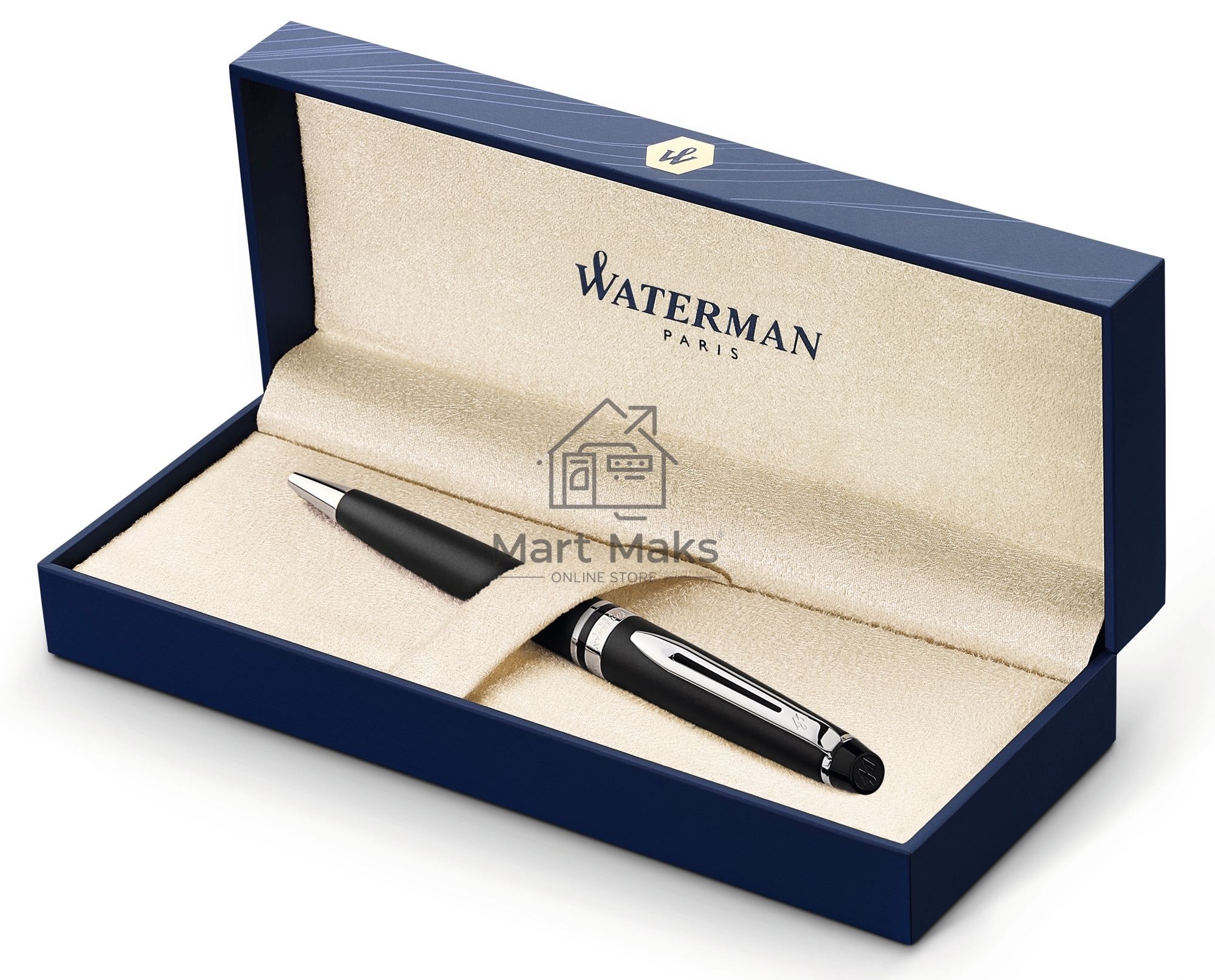 Ручка шариковая Waterman Expert 3 (CWS0951900) Muted Black CT M, синие чернила, подарочная коробка