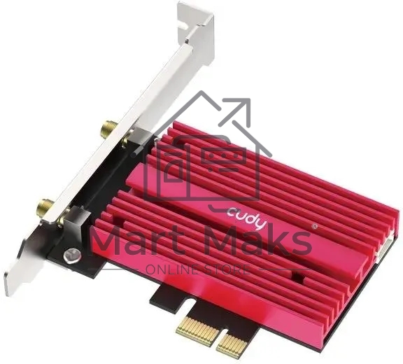 Сетевой адаптер Wi-Fi + Bluetooth Cudy WE4000 АХ5400 PCI Express (ант.внеш.съем) 1ант.