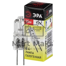 Лампа галогенная ЭРА G4-JC-20W-12V(100/1000/20000)