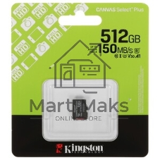 Флеш карта microSDXC 512Gb Kingston SDCS3/512GbSP Canvas Select Plus w/o adapter